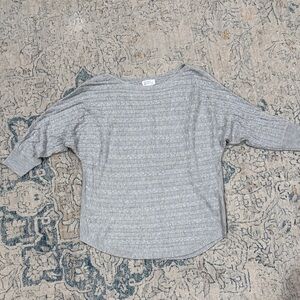 Market & Spruce Light Gray 3 Quarter Sleeve Tee